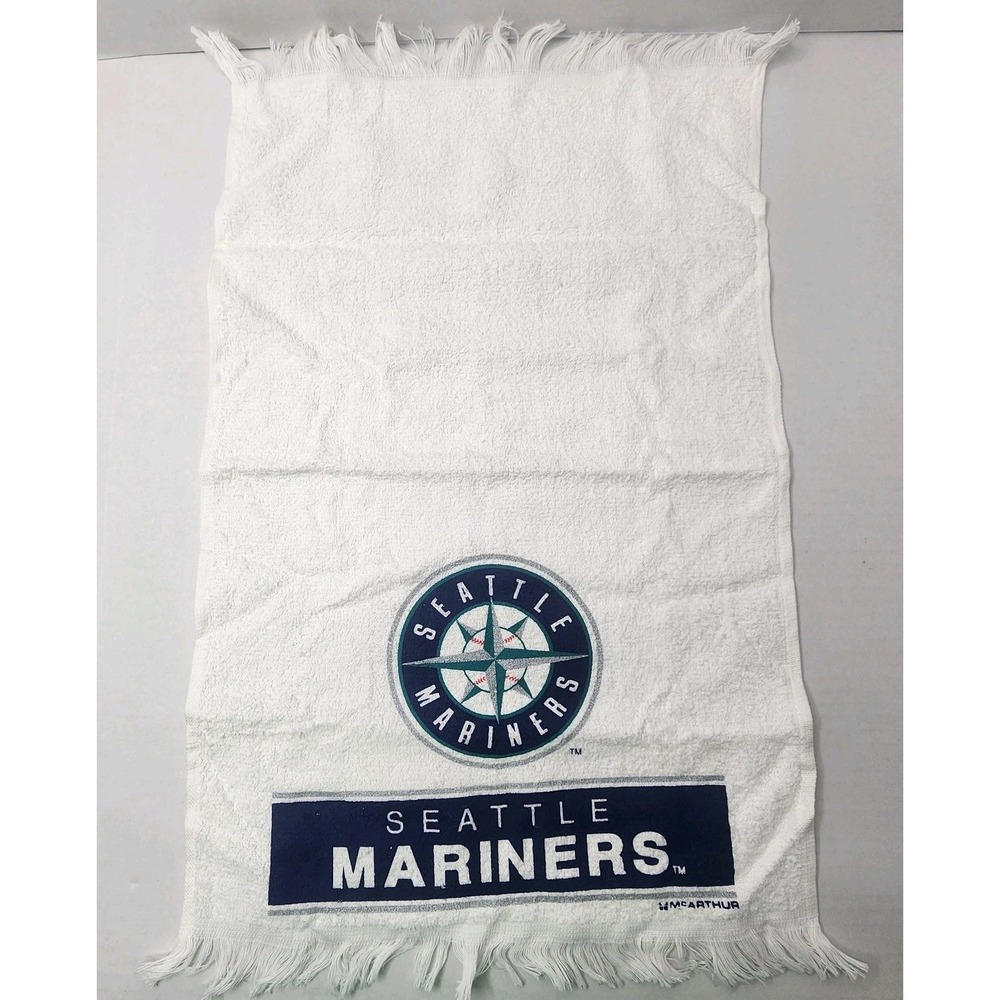 VTG 90s Seattle Mariners Baseball Collector Fan Golf Towel Rally Flag McArthur